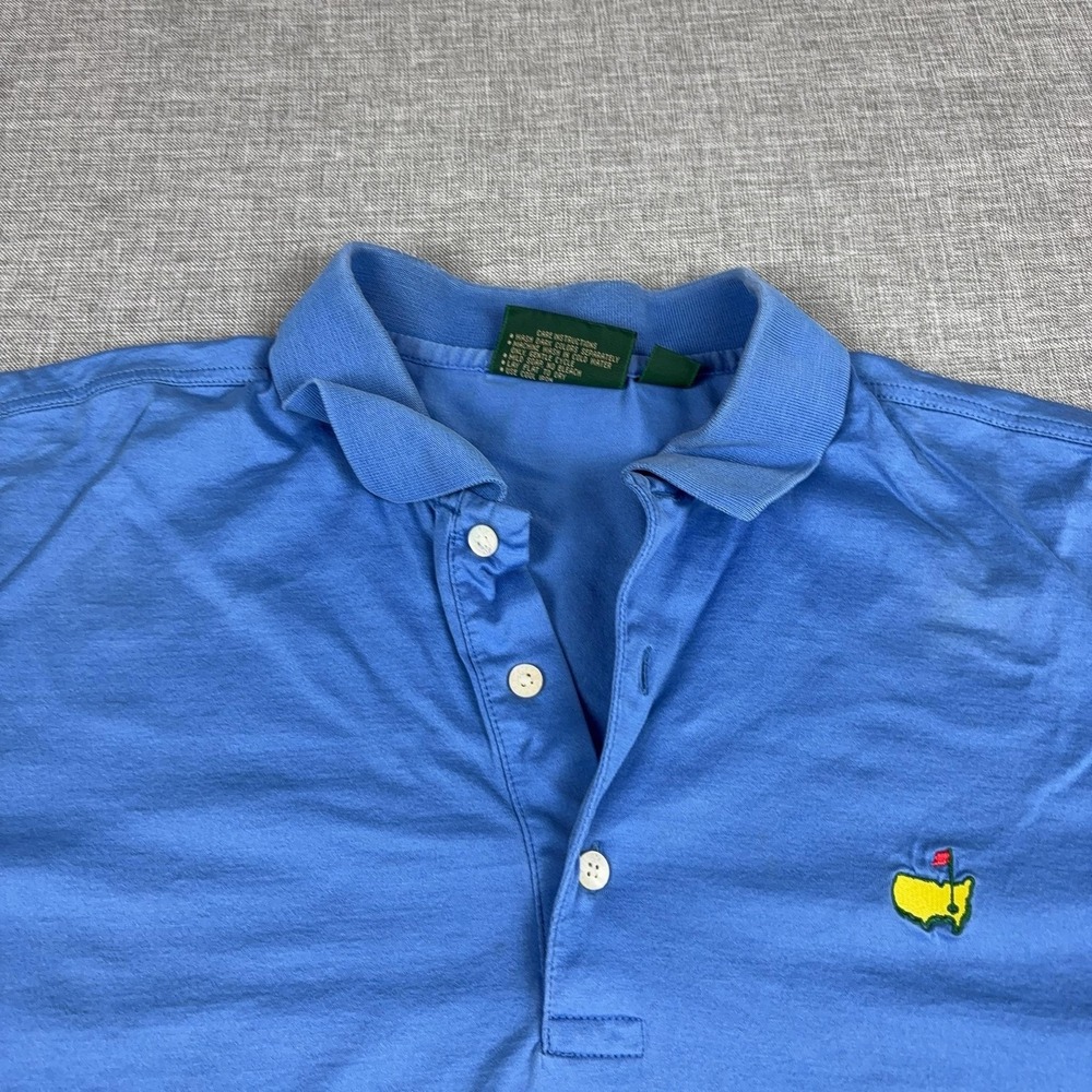 Masters Shirt Mens Large Blue Golf Polo Amen Corner Augusta National Logo